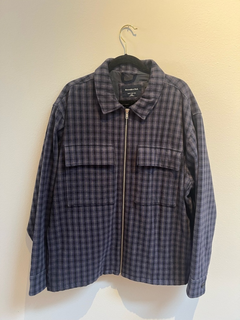 Abercrombie Plaid Zip-up Shirt Jacket XXL